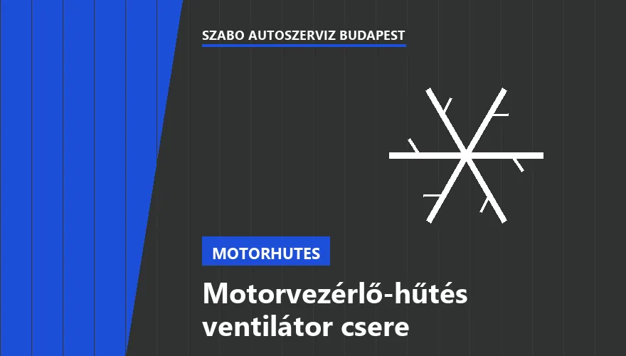 Motorvezérlő-hűtés ventilátor csere a Szabó Autószervíz Budapest szervizében