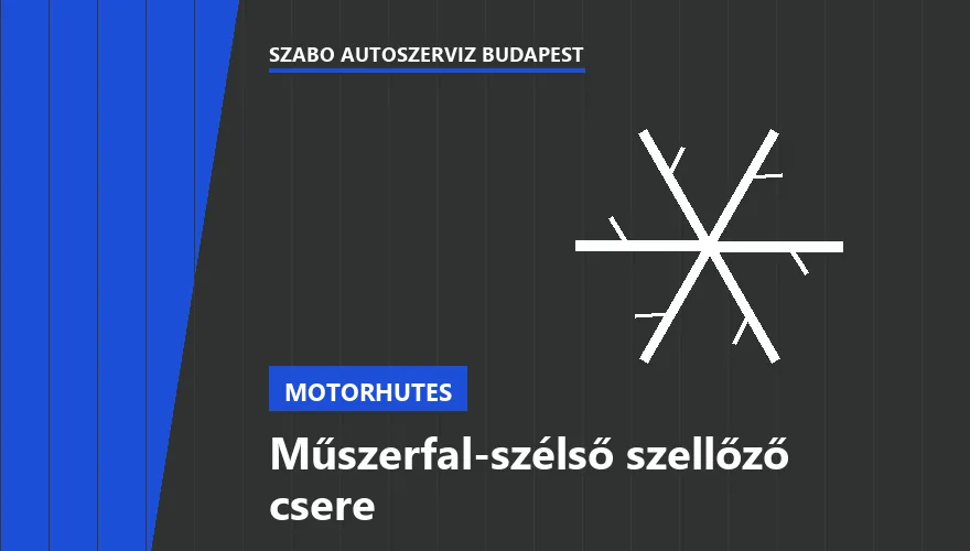 Műszerfal-szélső szellőző csere a Szabó Autószervíz Budapest szervizében