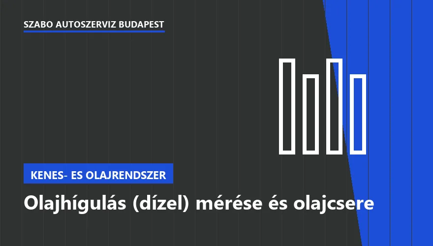 Olajhígulás (dízel) mérése és olajcsere - autószerviz Budapest, Szabó Autószervíz műhely