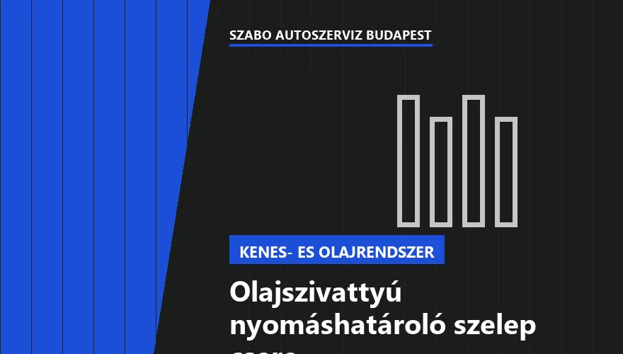 Olajszivattyú nyomáshatároló szelep csere - autószerviz Budapest, Szabó Autószervíz műhely