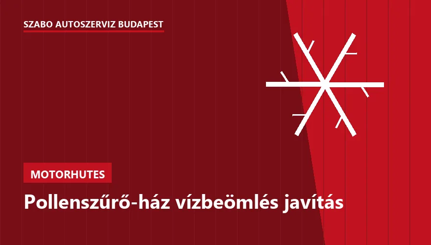 Pollenszűrő-ház vízbeömlés javítás a Szabó Autószervíz Budapest szervizében