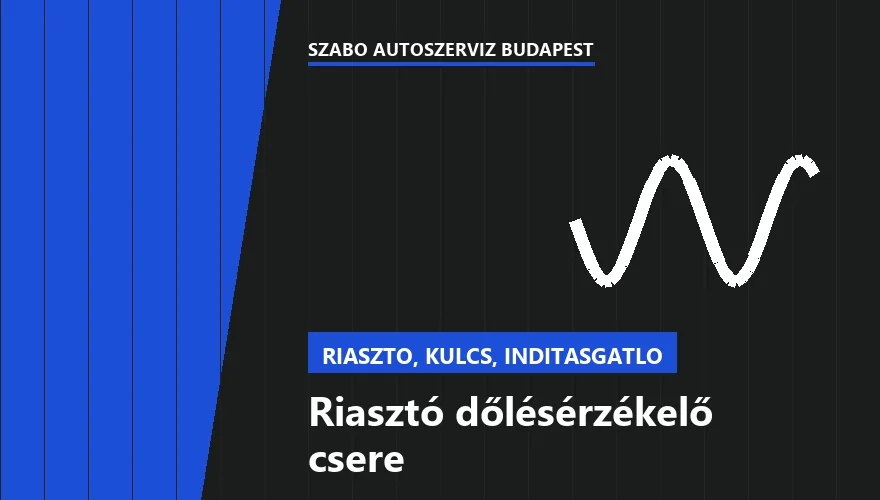 Riasztó dőlésérzékelő csere - autószerviz Budapest, Szabó Autószervíz műhely