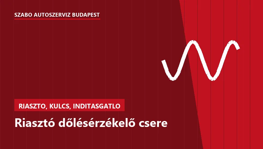 Riasztó dőlésérzékelő csere a Szabó Autószervíz Budapest szervizében