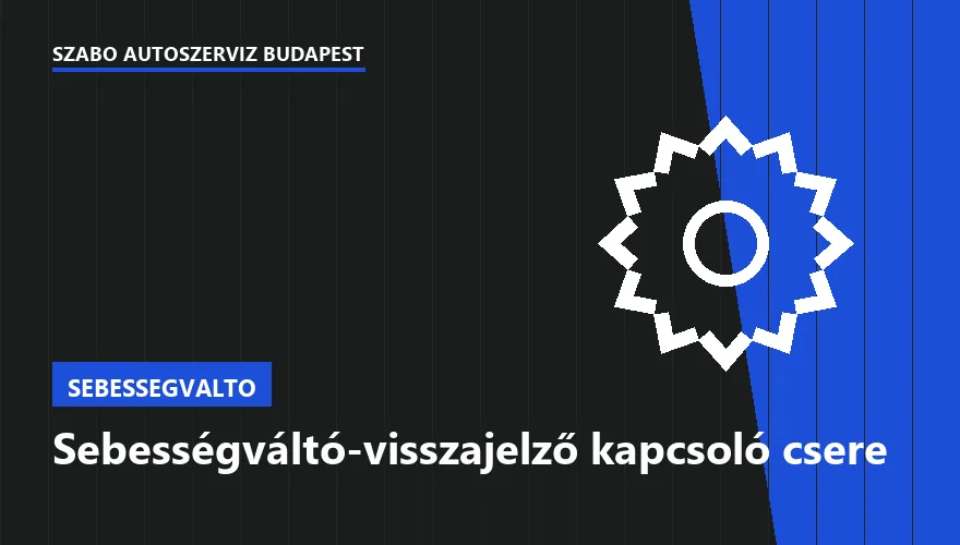 Sebességváltó-visszajelző kapcsoló csere - autószerviz Budapest, Szabó Autószervíz műhely