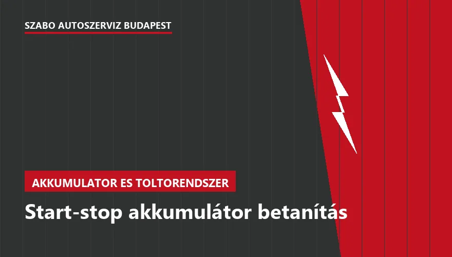 Start-stop akkumulátor betanítás - autószerviz Budapest, Szabó Autószervíz műhely