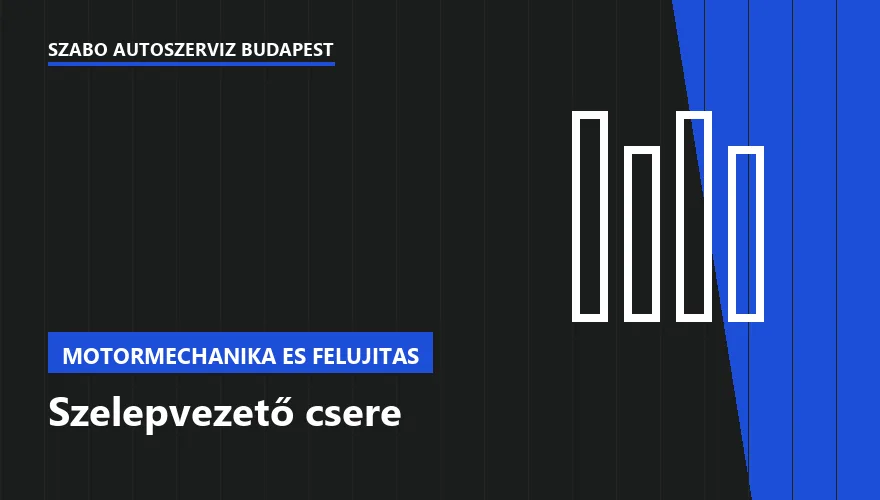 Szelepvezető csere - autószerviz Budapest, Szabó Autószervíz műhely