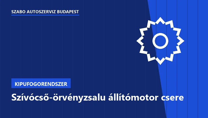 Szívócső-örvényzsalu állítómotor csere - autószerviz Budapest, Szabó Autószervíz műhely