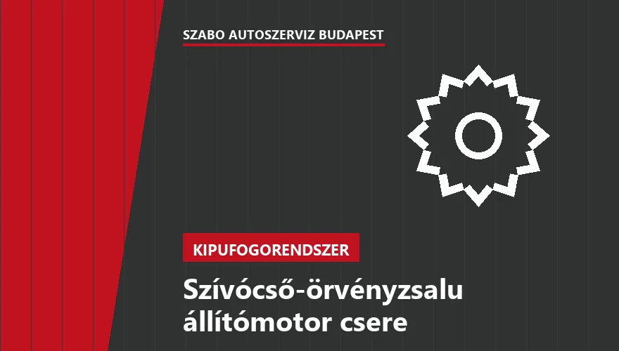 Szívócső-örvényzsalu állítómotor csere a Szabó Autószervíz Budapest szervizében