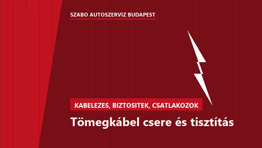 Tömegkábel csere és tisztítás a Szabó Autószervíz Budapest szervizében