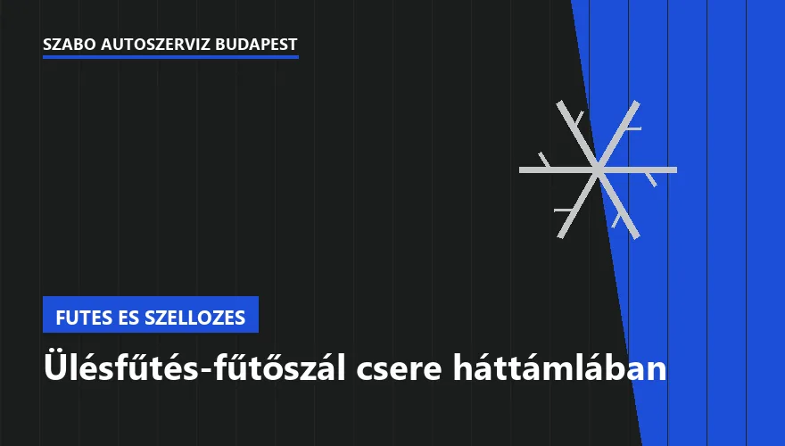 Ülésfűtés-fűtőszál csere háttámlában a Szabó Autószervíz Budapest szervizében