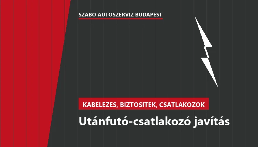 Utánfutó-csatlakozó javítás a Szabó Autószervíz Budapest szervizében