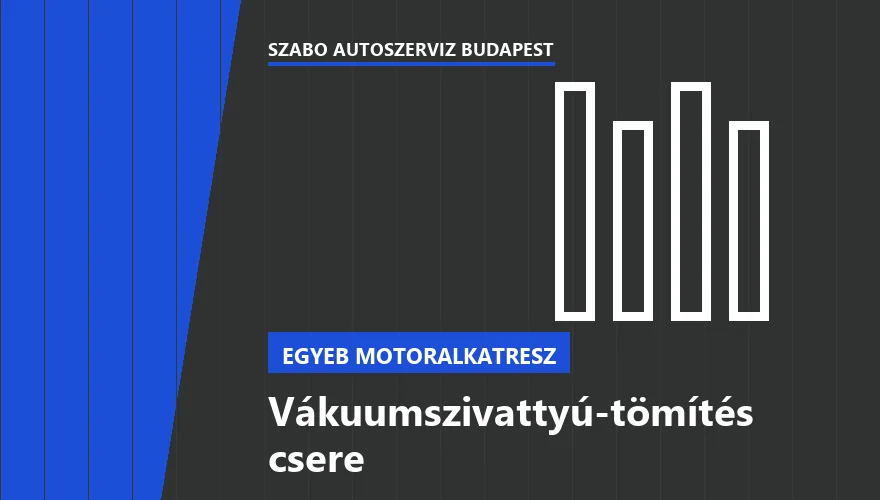 Vákuumszivattyú-tömítés csere - autószerviz Budapest, Szabó Autószervíz műhely